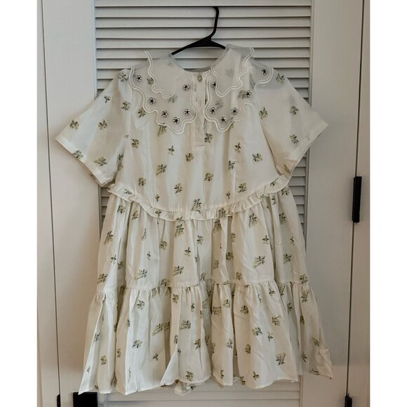 Sister Jane embellished collar mini dress in ditsy floral SIZE M+ - Picture 2 of 5